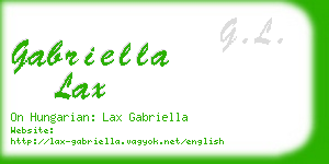 gabriella lax business card